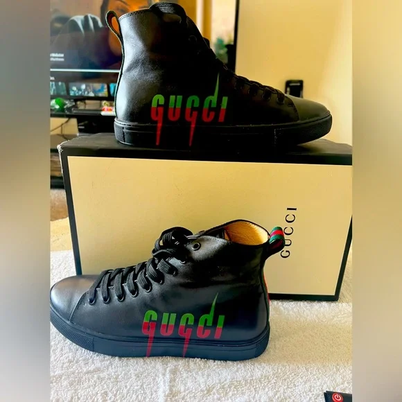 Authentic Gucci sneakers mens 9 woman Final Gucci Ace Embroidered Floral Sneakers White Womens Size G9  main image 3
